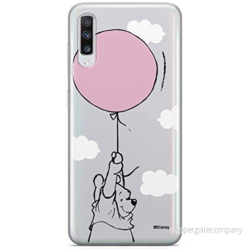 ERT GROUP mobiltelefonfodral för Samsung A70 originalt och officiellt licensierat Disney mönster Winnie the Pooh and friends 013 anpassad till formen på mobiltelefonen, gedeeltelijk transparant 5902980411416