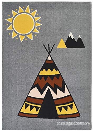 Zala Living Barnmatta lekmatta Young Wilderness (120 x 170 cm, supermjuk, lämplig för golvvärme, Oeko Tex standard 100 certifierad), grå färgglad 4260669874527