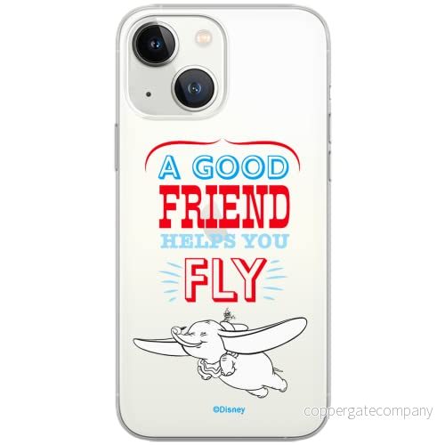 ERT GROUP mobiltelefonfodral för Iphone 13 MINI originalt och officiellt licensierat Disney mönster Dumbo 004Vit optimalt anpassad till formen på mobiltelefonen, gedeeltelijk transparant 5903932832235