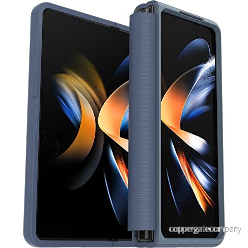 OtterBox Symmetry Flex skal för Galaxy Z Fold4, stöttåligt, fallsäkert, tunt i två delar, testad till militärstandard x3, vikbara telefoner, Blå 840304705344
