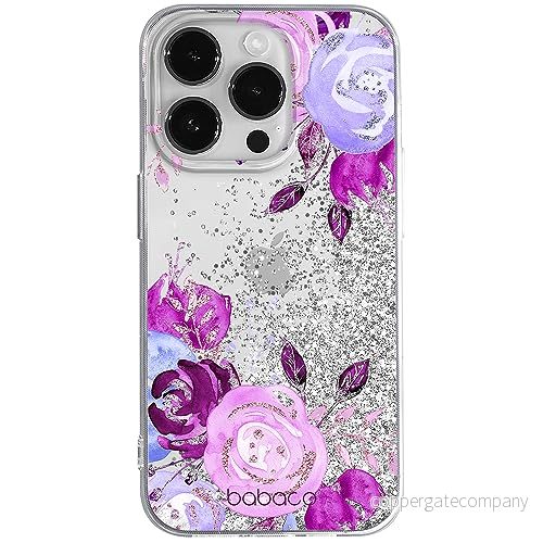 ERT GROUP mobiltelefonfodral för Apple Iphone 14 PRO MAX originalt och officiellt licensierat Babaco mönster Flowers 005 optimalt anpassad till formen på mobiltelefonen, med glitter overflow effekt 5905511596439