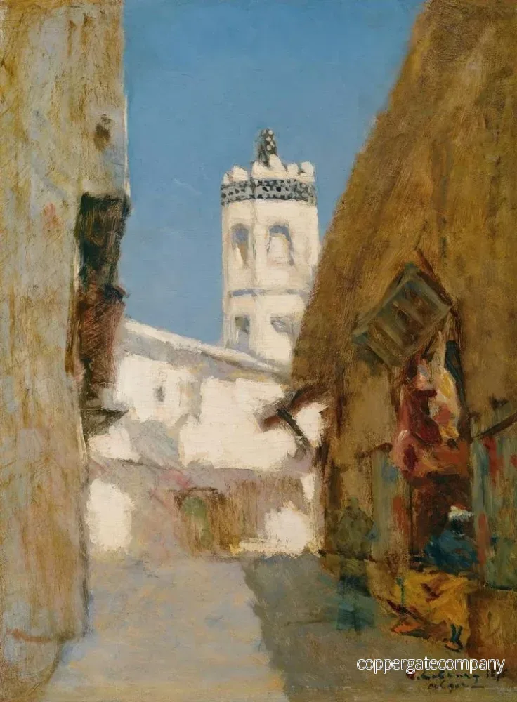 Målning La Rue des Blondeurs, Alger - Albert Lebourg | Konsttryck - Bild 2