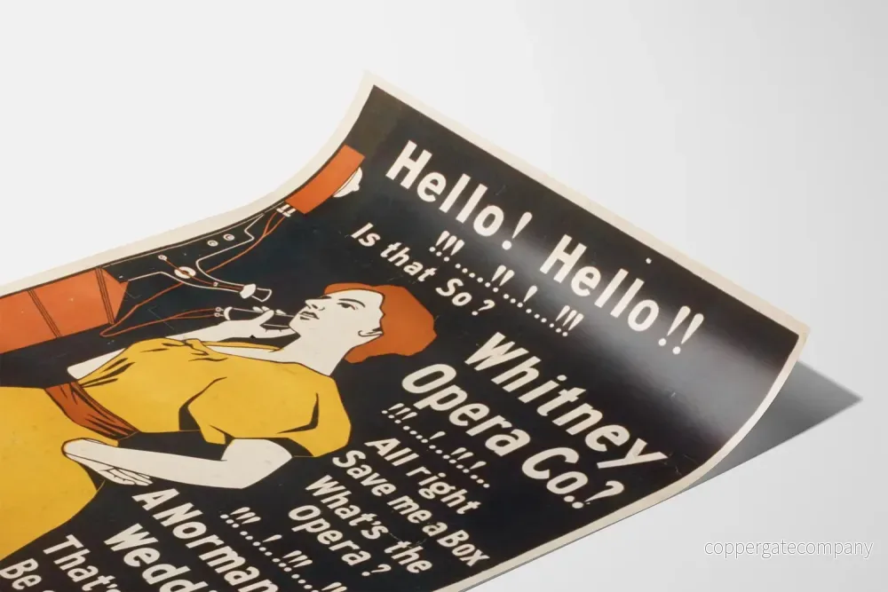 Vintageposter Hello! Hello!! Whitney Opera Co. - Retro väggdekoration - Bild 3