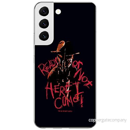 ERT GROUP mobiltelefonfodral för Samsung S22 originalt och officiellt licensierat Horror mönster Nightmare of Elm Street 007 anpassad till formen på mobiltelefonen, fodral tillverkad av TPU plast 5905511086817