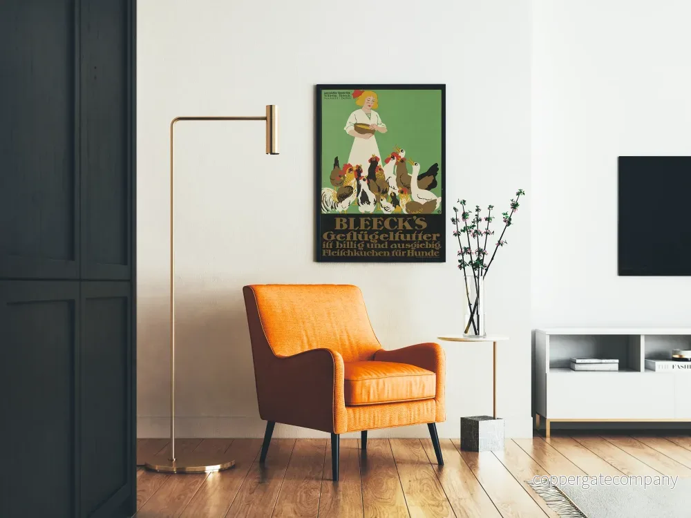 Vintage reklamposter Bleeck's Geflügelfoder för väggdekoration - Bild 2