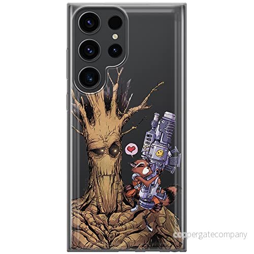 ERT GROUP mobiltelefonfodral för Samsung S23 ULTRA originalt och officiellt licensierat Marvel mönster Guardians of the Galaxy 001 anpassad till formen på mobiltelefonen, gedeeltelijk transparant 5905511463861
