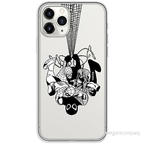 ERT GROUP mobiltelefonfodral för Iphone 11 PRO MAX originalt och officiellt licensierat Marvel mönster Spider Man 043 optimalt anpassad till formen på mobiltelefonen, gedeeltelijk transparant 5905795018993