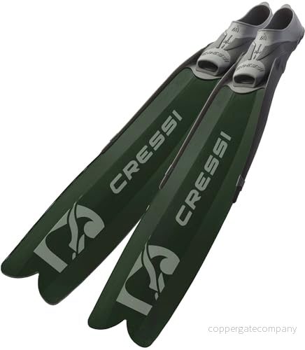 Cressi Gara Modular Boost Fens Green Långa fenor idealiska för mellanliggande och avancerad gratis dykning spjutfiske, grön, 44/45, unisex vuxen 8022983238531