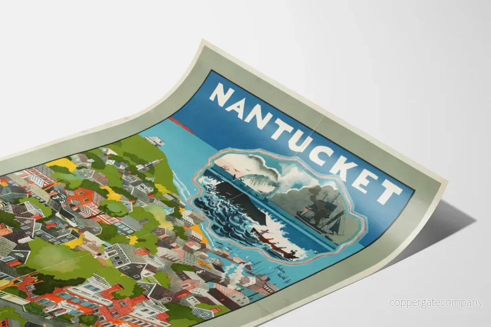 Vintageposter av Nantucket Village och Havet - Bild 3