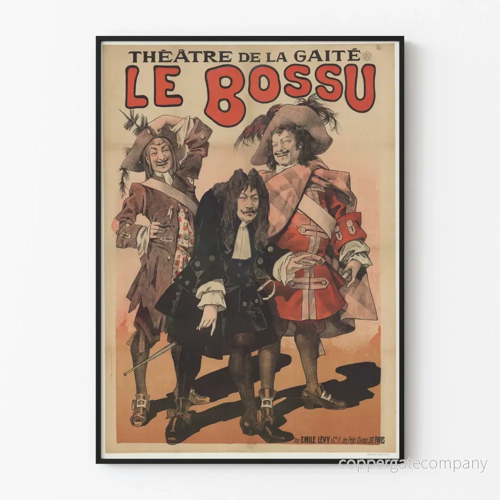 Teateraffisch från Gaîté, "Le Bossu" - Vintage väggdekoration