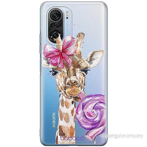 ERT GROUP mobiltelefonfodral för Xiaomi MI 11i/ REDMI K40/K40 PRO/POCO F3/ F3 PRO originalt och officiellt licensierat Babaco mönster Giraffe 001, gedeeltelijk transparant 5905511891923