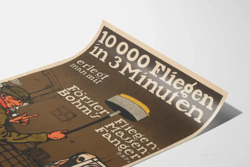 Vintageposter för flugfälla Förster Bohm's - Bild 3