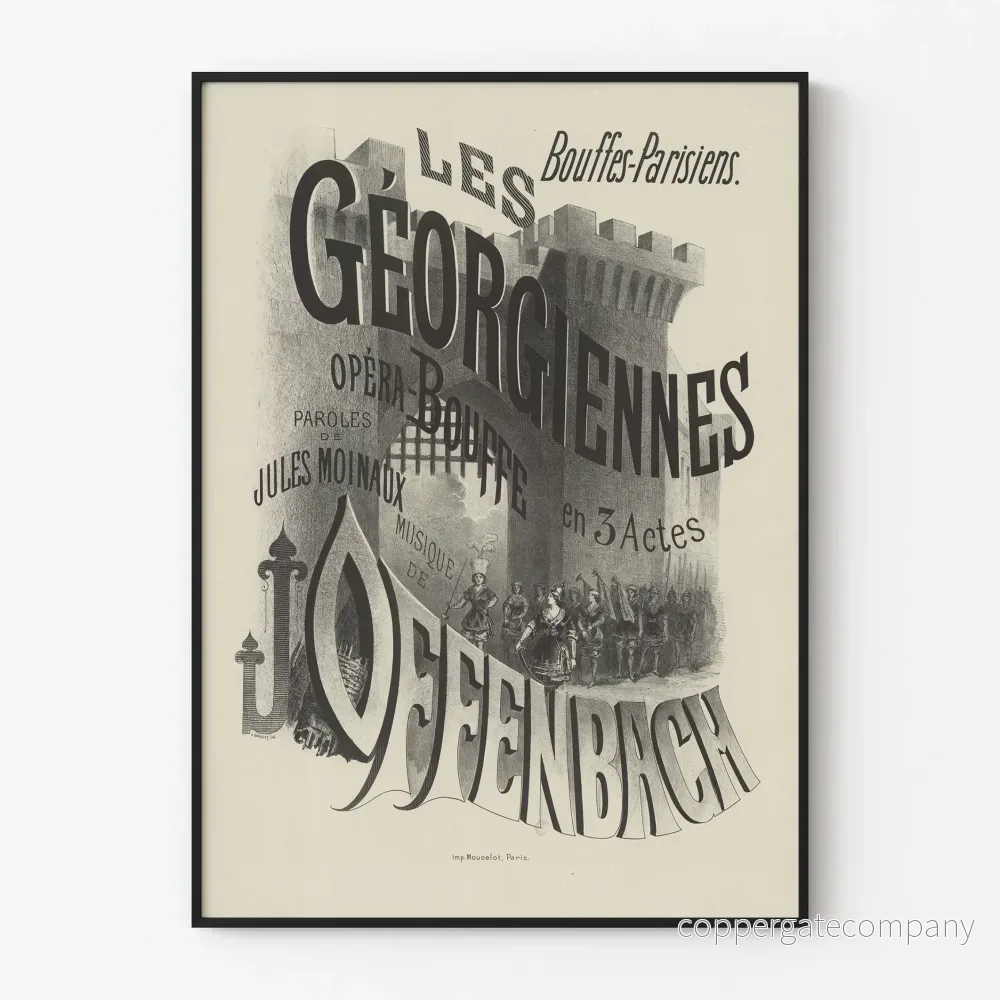 Vintageposter Les Géorgiennes - Opéra Bouffe i 3 akter