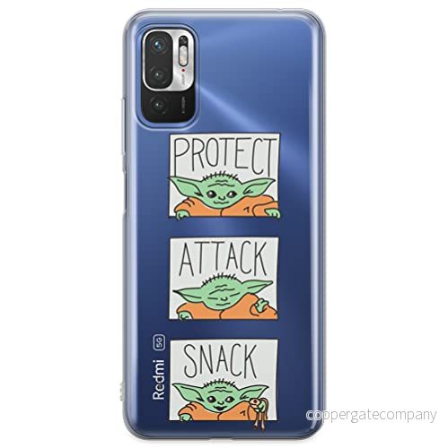 ERT GROUP mobiltelefonfodral för Xiaomi REDMI NOTE 10 5G / POCO M3 PRO originalt och officiellt licensierat Star Wars mönster Baby Yoda 009, gedeeltelijk transparant 5904805616723