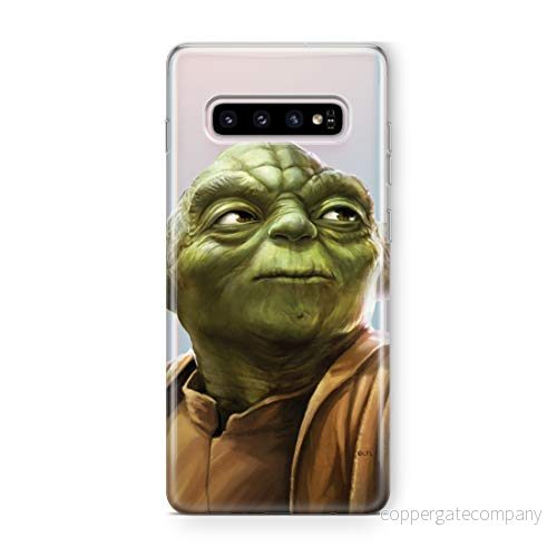 ERT GROUP mobiltelefonfodral för Samsung S10 PLUS originalt och officiellt licensierat Star Wars mönster Yoda 006 Vit optimalt anpassad till formen på mobiltelefonen, gedeeltelijk transparant 5902980172119