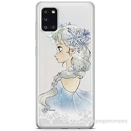 ERT GROUP mobiltelefonfodral för Samsung A31 originalt och officiellt licensierat Disney mönster Elsa 010 optimalt anpassad till formen på mobiltelefonen, gedeeltelijk transparant 5903040212431