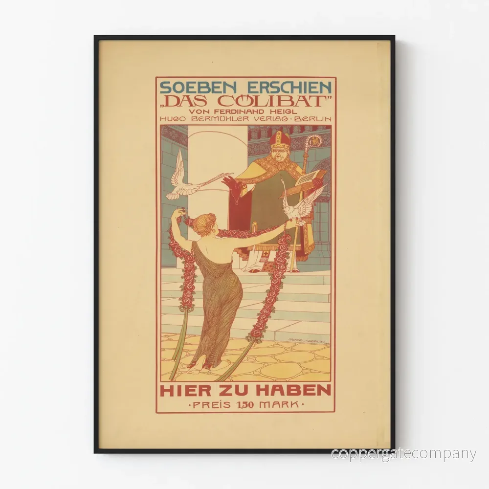 Vintageposter Das Colibat av Ferdinand Heigl