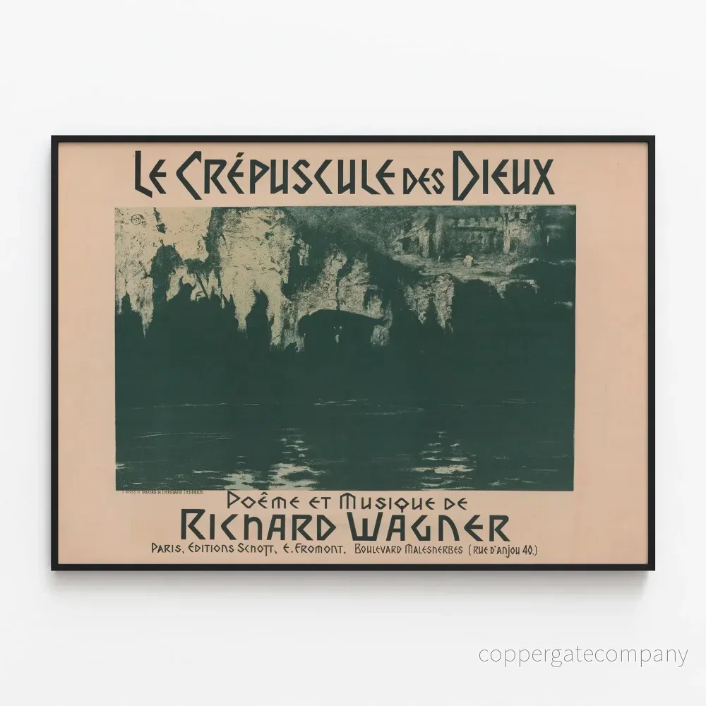 Konstnärlig poster Le Crépuscule des Dieux – Vintage väggdekoration Wagner Konstnärlig poster Le Crépuscule des Dieux – Vintage väggdekoration Wagner
