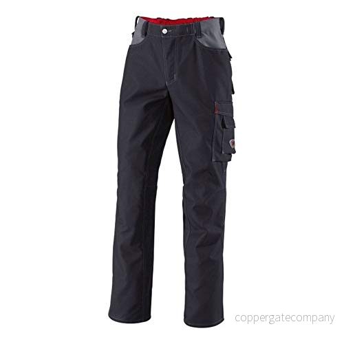 BP Workwear 1788-555-32 arbetsbyxor elastiskt band på baksidan midjeveck normal passform storlek: 48 n färg: svart/mörkgrå 4010365923186