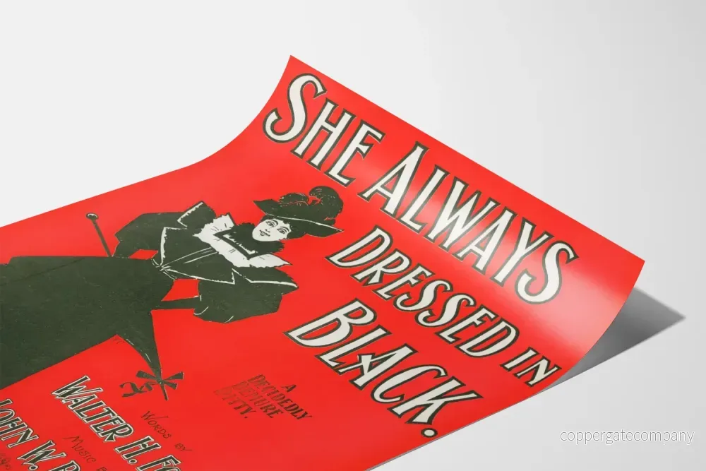 Vintageposter She Always Dressed in Black - Stil och Retro Elegans - Bild 3
