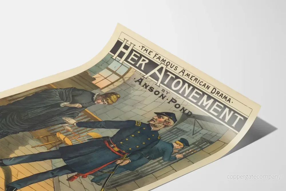 Dekorativ poster av den amerikanska dramafilmen Her Atonement av Anson Pond - Bild 3