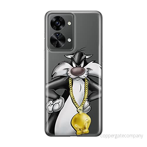 ERT GROUP mobiltelefonfodral för Oneplus NORD 2T 5G originalt och officiellt licensierat Looney Tunes mönster Sylwester 003 optimalt anpassad till formen på mobiltelefonen, gedeeltelijk transparant 5905511263027