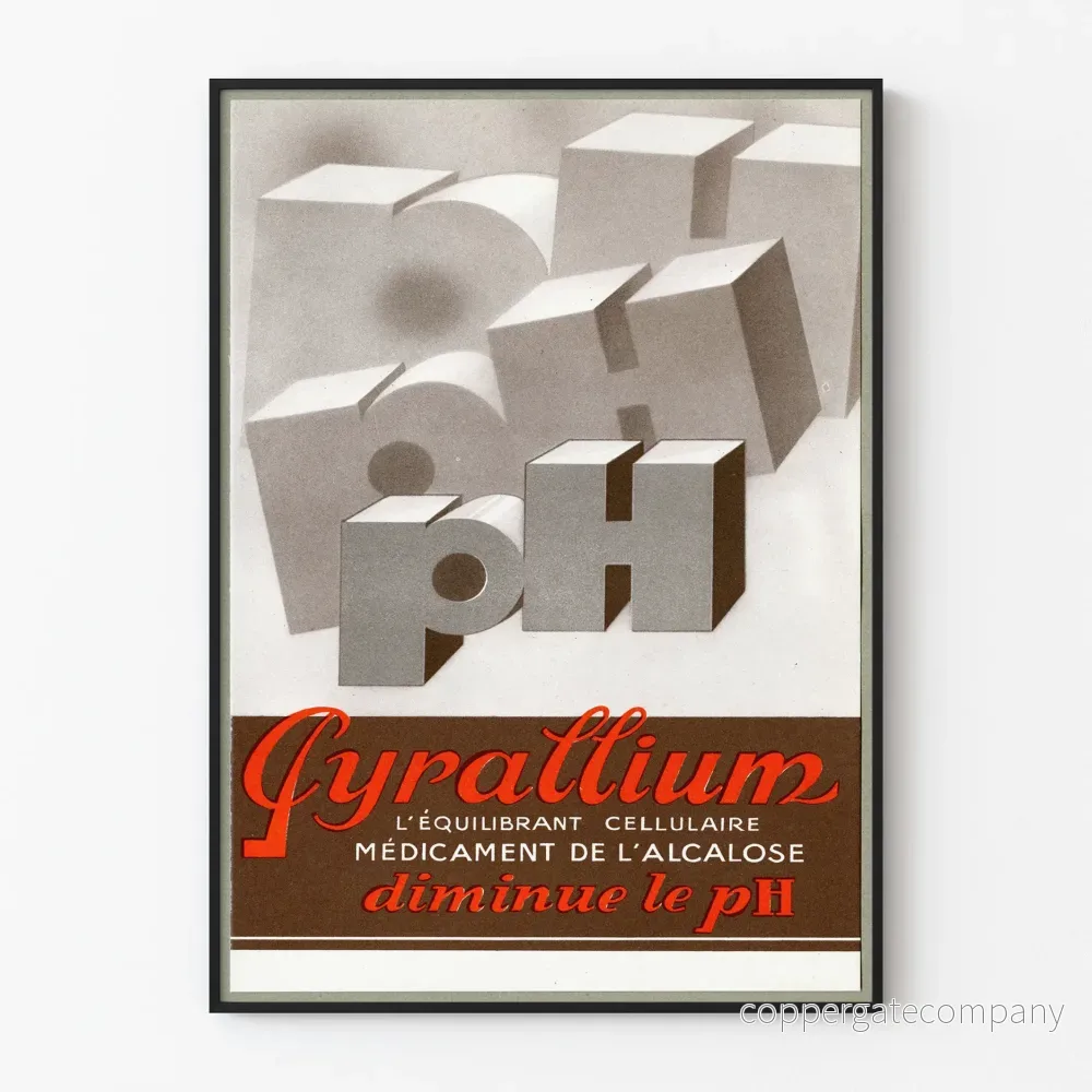 Vintageaffisch Pyrallium för cellbalans och pH