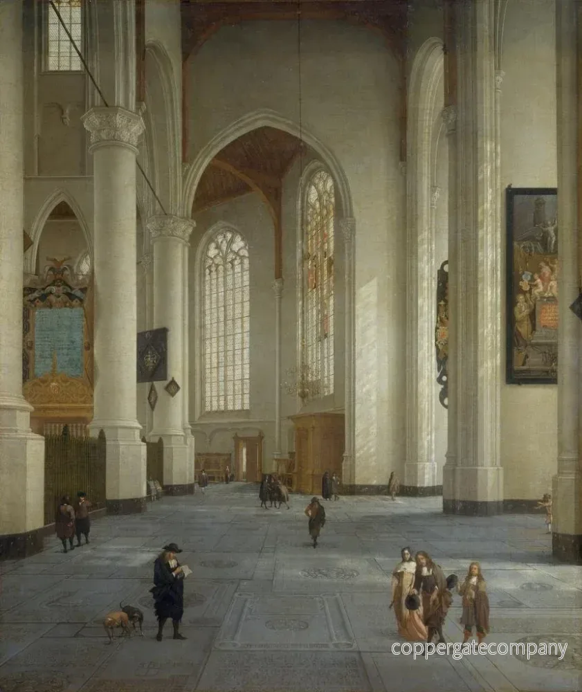 Målning av interiören i St. Laurenskerk Rotterdam - Anthonie de Lorme | Konsttryck - Bild 2