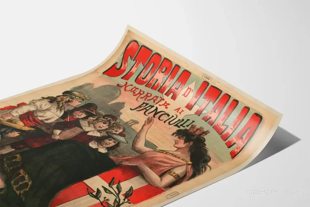 Vintageposter Storia d'Italia berättad för barn - Bild 3