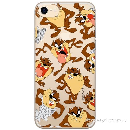 ERT GROUP mobiltelefonfodral för Iphone 7/8/ SE 2/ 3 originalt och officiellt licensierat Looney Tunes mönster Tasmanian 005 anpassad till formen på mobiltelefonen, gedeeltelijk transparant 5905511622718