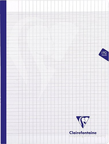 Clairefontaine Ref 399341C Mimesys trådbunden anteckningsbok (192 sidor) A4+ storlek, Séyès linjal, 90 gsm borstat velumpapper, mjukt polypro fodral transparent 3329683993414