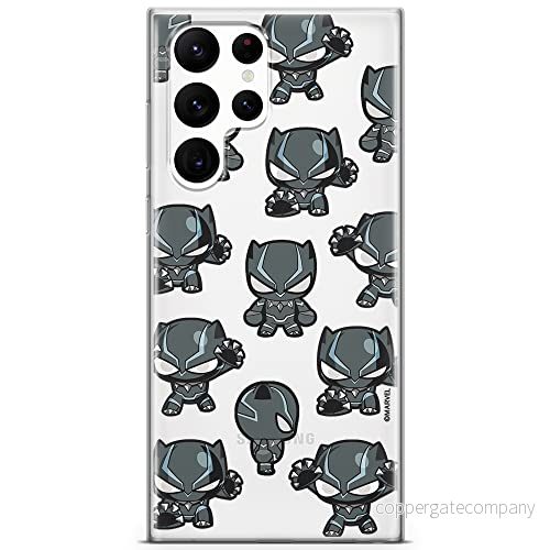 ERT GROUP mobiltelefonfodral för Samsung S22 ULTRA originalt och officiellt licensierat Marvel mönster Black Panther 016 optimalt anpassad till formen på mobiltelefonen, gedeeltelijk transparant 5904805287176