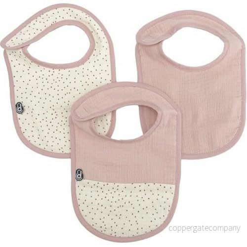 DOMIVA Set X3 MOUSSELINE hakar 0 6 månader gammal rosa bomullsgas 3700948338445
