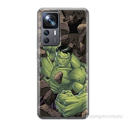 ERT GROUP mobiltelefonfodral för Xiaomi 12T/12T pro/K50 Ultra originalt och officiellt licensierat Marvel mönster Hulk 005 anpassad till formen på mobiltelefonen, fodral tillverkad av TPU plast 5905511570651