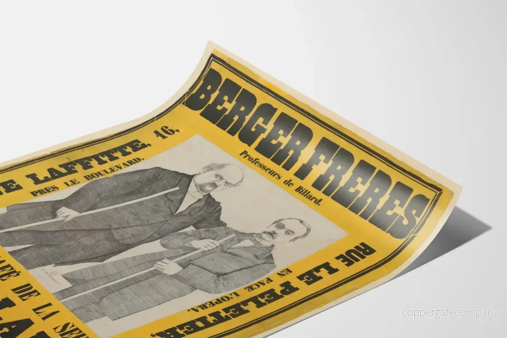 Vintageaffisch Berger Frères Professörer i biljard - Bild 3