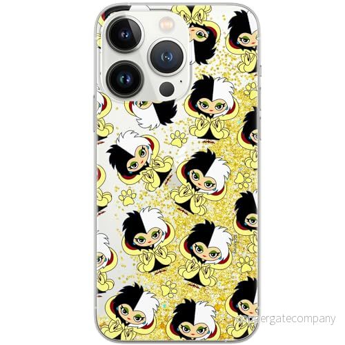 ERT GROUP mobiltelefonfodral för Apple Iphone 13 PRO originalt och officiellt licensierat Disney mönster Cruella 007 optimalt anpassad till formen på mobiltelefonen, med glitter overflow effekt 5905131496720