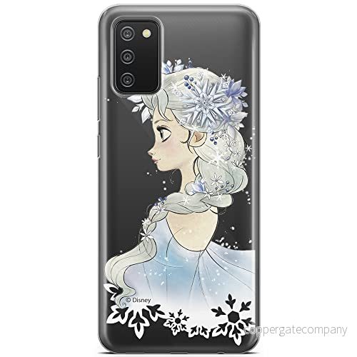 ERT GROUP mobiltelefonfodral för Samsung A02S originalt och officiellt licensierat Disney mönster Elsa 010 optimalt anpassad till formen på mobiltelefonen, gedeeltelijk transparant 5903040223611