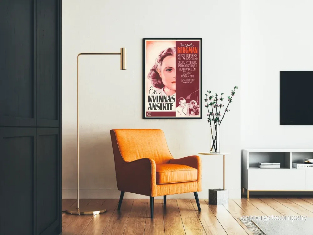 Vintageposter av kvinnligt porträtt i ett kvinnligt ansikte - Bild 2