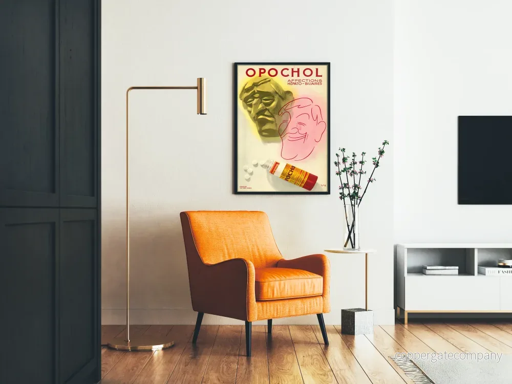 Vintageaffisch Opochol för lever- och gallvägsbesvär - Bild 2