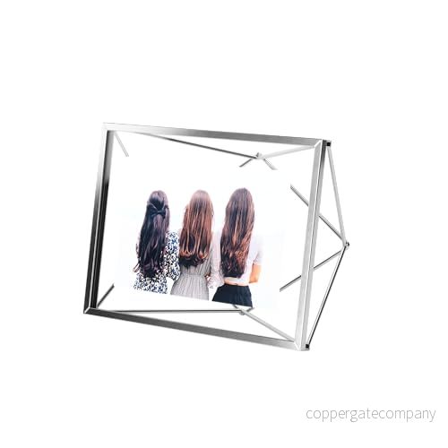 Umbra Prisma bildram, 4 x 6 fotovisning för skrivbord eller vägg, krom 28295433013