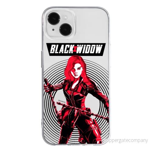 ERT GROUP mobiltelefonfodral för Apple Iphone 14 PLUS originalt och officiellt licensierat Marvel mönster Black Widow 008 optimalt anpassad till formen på mobiltelefonen, gedeeltelijk transparant 5905131908179