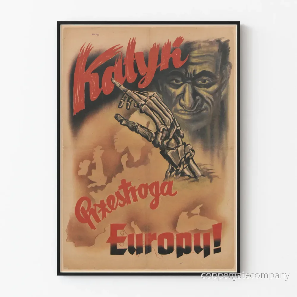 Dekorativ poster Katyn-varning för Europa