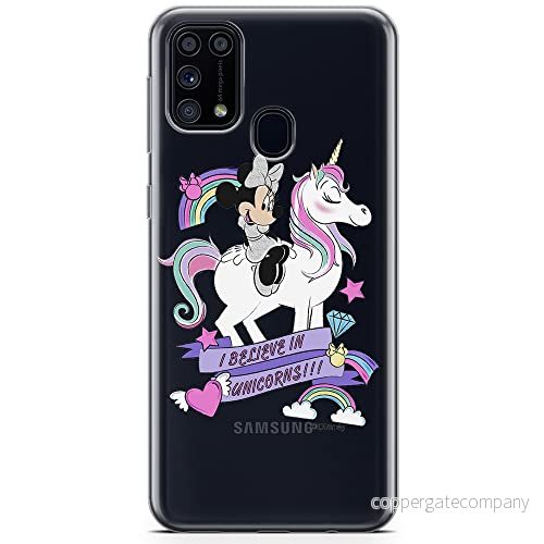 ERT GROUP mobiltelefonfodral för Samsung M31 originalt och officiellt licensierat Disney mönster Minnie 035 optimalt anpassad till formen på mobiltelefonen, gedeeltelijk transparant 5904805476570