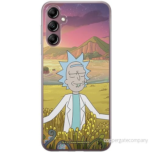 ERT GROUP mobiltelefonfodral för Samsung A14 4G/5G originalt och officiellt licensierat Rick and Morty mönster & 047, fodral tillverkad av TPU plast 5905795051143