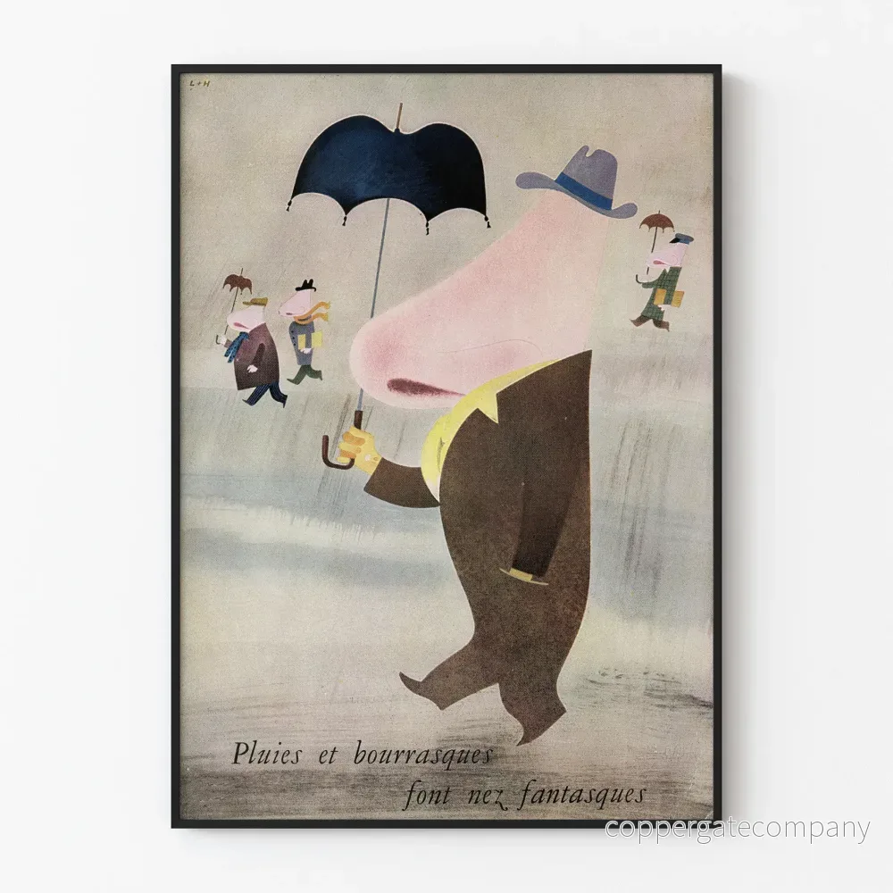 Vintage dekorativ poster Regnbyar och stormbyar