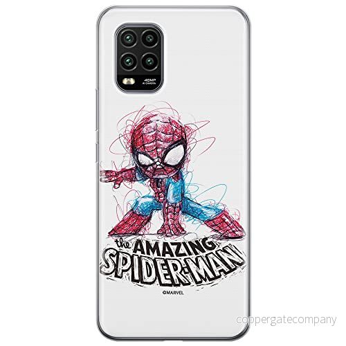 ERT GROUP mobiltelefonfodral för Xiaomi MI 10 LITE originalt och officiellt licensierat Marvel mönster Spider Man 021 optimalt anpassad till formen på mobiltelefonen, fodral tillverkad av TPU plast 5904805207822