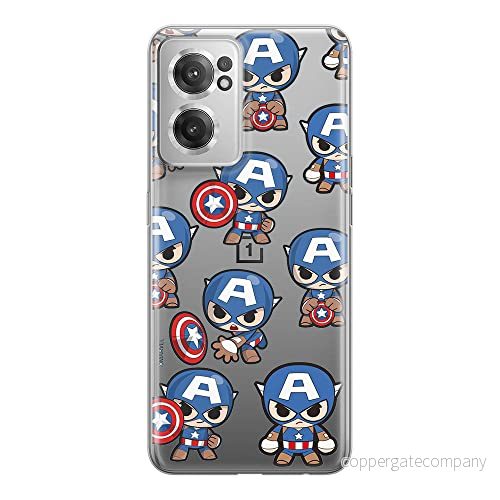 ERT GROUP mobiltelefonfodral för Oneplus NORD CE 2 originalt och officiellt licensierat Marvel mönster Captain America 029 optimalt anpassad till formen på mobiltelefonen, gedeeltelijk transparant 5905511289768
