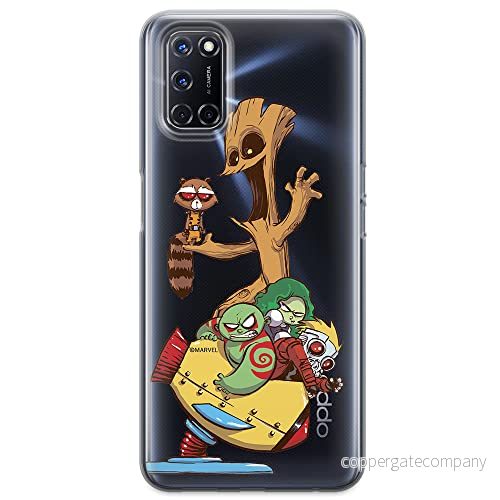 ERT GROUP mobiltelefonfodral för Oppo A92/ A72/ A52 originalt och officiellt licensierat Marvel mönster Guardians of the Galaxy 020 anpassad till formen på mobiltelefonen, gedeeltelijk transparant 5903040209998