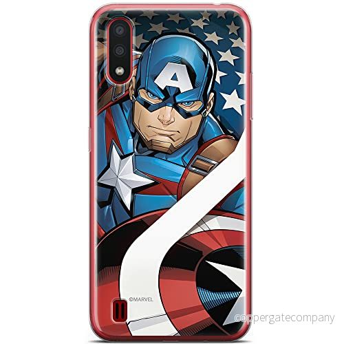 ERT GROUP mobiltelefonfodral för Samsung A01 originalt och officiellt licensierat Marvel mönster Captain America 004 optimalt anpassad till formen på mobiltelefonen, fodral tillverkad av TPU plast 5904805433078