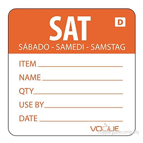 Vogue GH356 Lösliga lördag Etiketter, 250 rulle, Röd 5050984360756